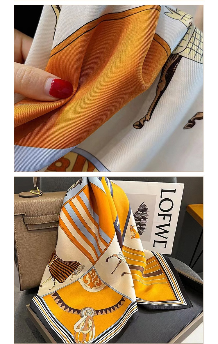 Schals, quadratische Damen-Seidenimitation, hochwertig und elegant, professionelle Flugbegleiter, vielseitige Schals, dünn_voghion.com