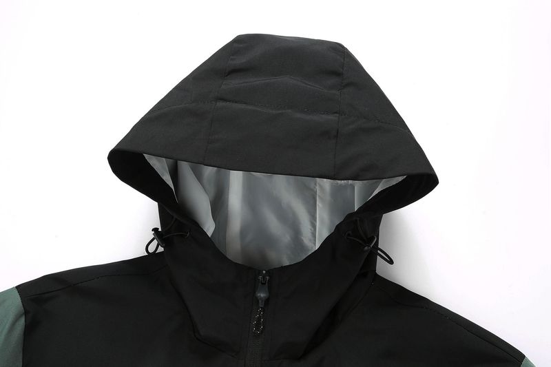 Slim-Fit-Kapuzenjacke für Herren – Leichte Polyester-Windjacke mit Stehkragen für Outdoor- und Freizeitkleidung (Grün, Blau)_voghion.com