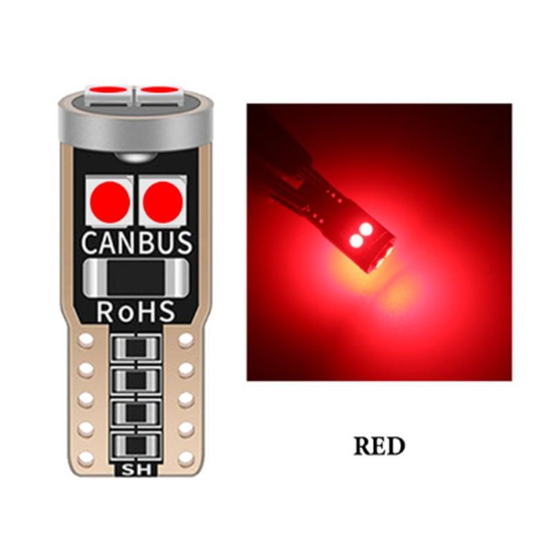Lot de 100 ampoules LED T10 W5W 194 CANBUS 3030/6 SMD 12 V pour intérieur de voiture, lampe de lecture, feux de gabarit, ampoules de plaque d'immatriculation, dôme_voghion.com