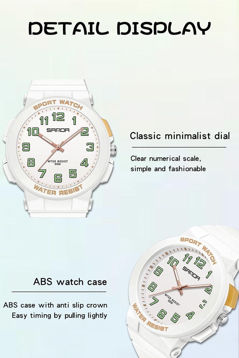 Minimalistische, wasserdichte Sportuhr für Jugendliche mit analoger Anzeige, die im Dunkeln leuchtet – ideal für Jungen und Mädchen in der Sekundarstufe I._voghion.com