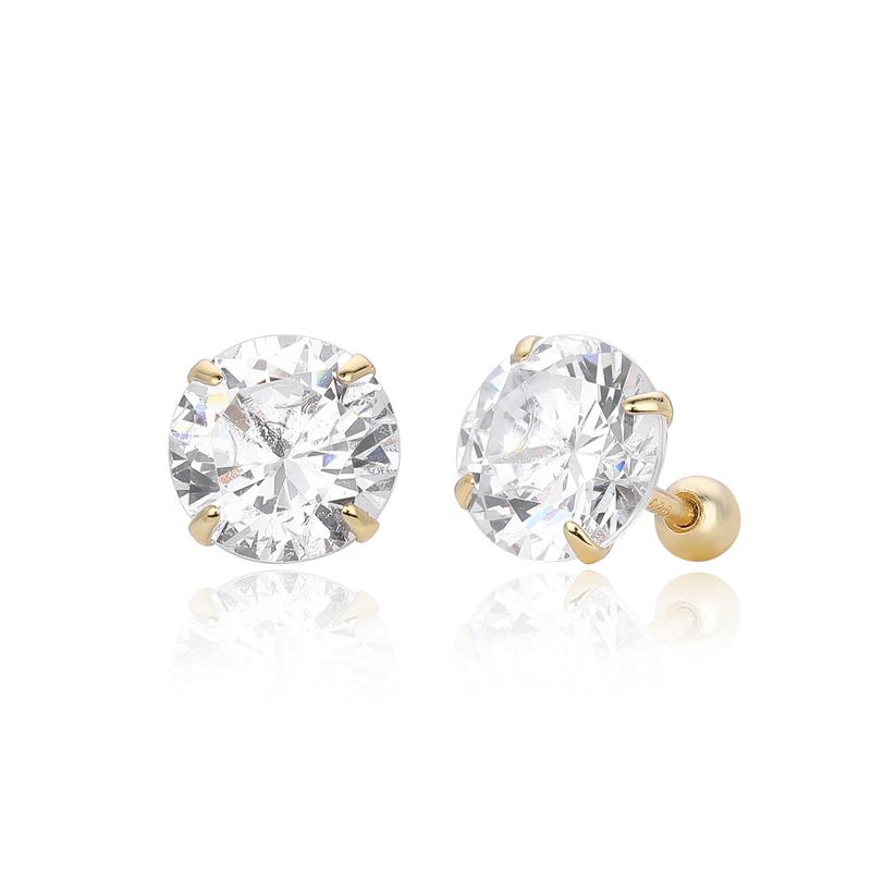 Gioielli da donna in argento sterling S925 con quattro griffe e orecchini a vite con zirconi, gioielli classici versatili, alla moda e semplici da donna_voghion.com