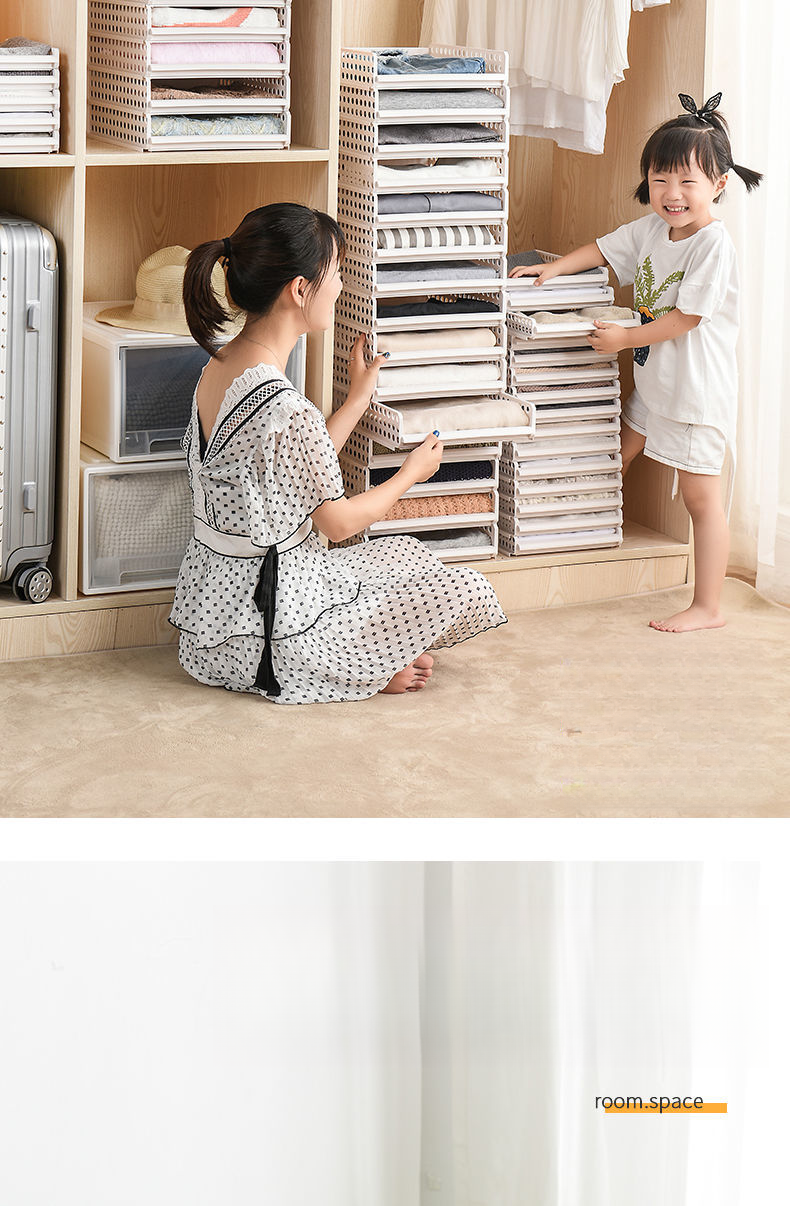 Wardrobe Layered Clothing Drawer Home Closet Artifact Dormitory Clothes Pants Storage Organizer Rack_voghion.com