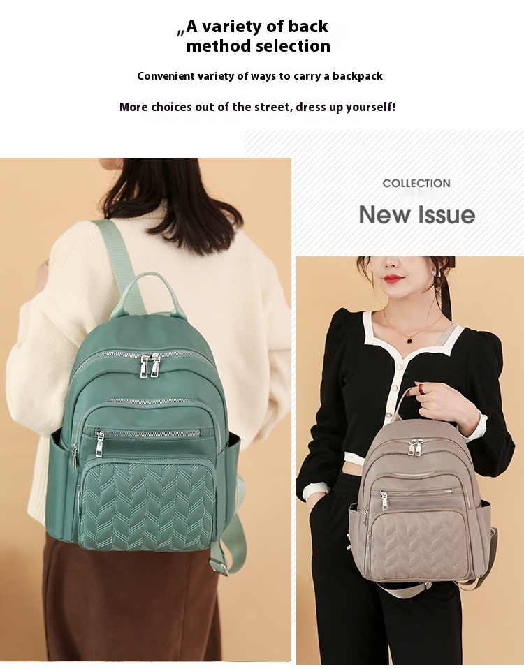 New Casual Women's Oxford Backpack, Stylish, Simple, Large Capacity Urban Commuting Travel Backpack_voghion.com