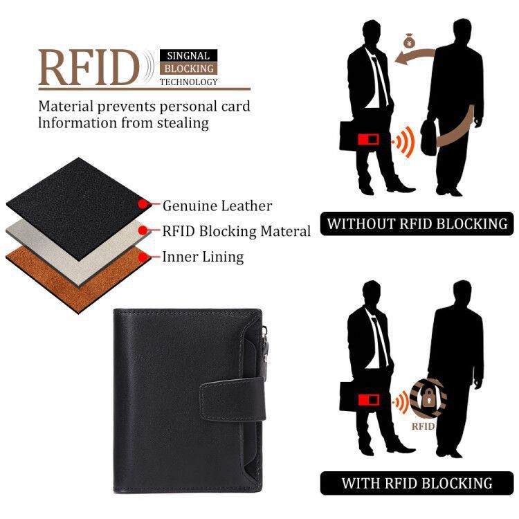Men's Wallet Short Leather Wallet Top Layer Cowhide Fashion Leisure Wallet Driver's License Wallet_voghion.com