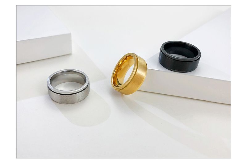 Vnox Spinner drehbar für Männer und Frauen, 6/8 mm, massiver, glänzender, matter Ehering, schlicht, lässig, klassisch, Retro, brüderlich_voghion.com
