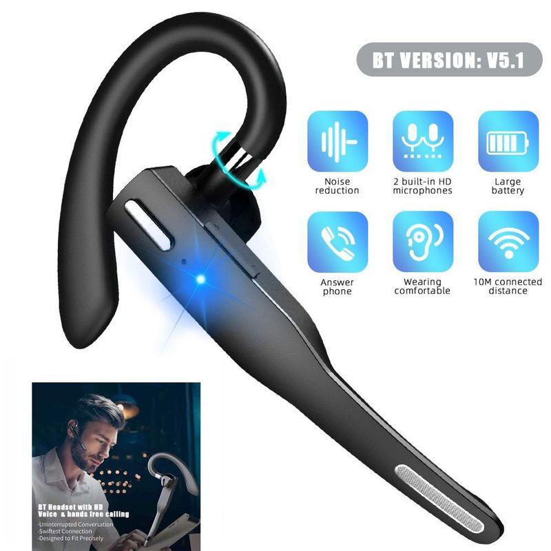 Drahtlose Bluetooth-Ohrhörer-Headset-Kopfhörer Mic Driving Trucker für iPhone_voghion.com