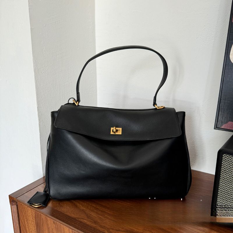Borsa tote Rodeo, borsa da viaggio in pelle bovina di alta qualità, rilassata, minimalista e di grande capacità, borsa a tracolla_voghion.com