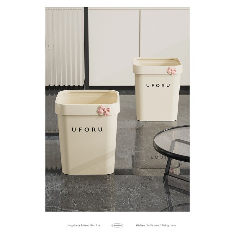 Cestino per la carta quadrato carino per uso domestico, grande capacità, di tipo aperto, per soggiorno, bagno, cucina, con pattumiera ad anello._voghion.com