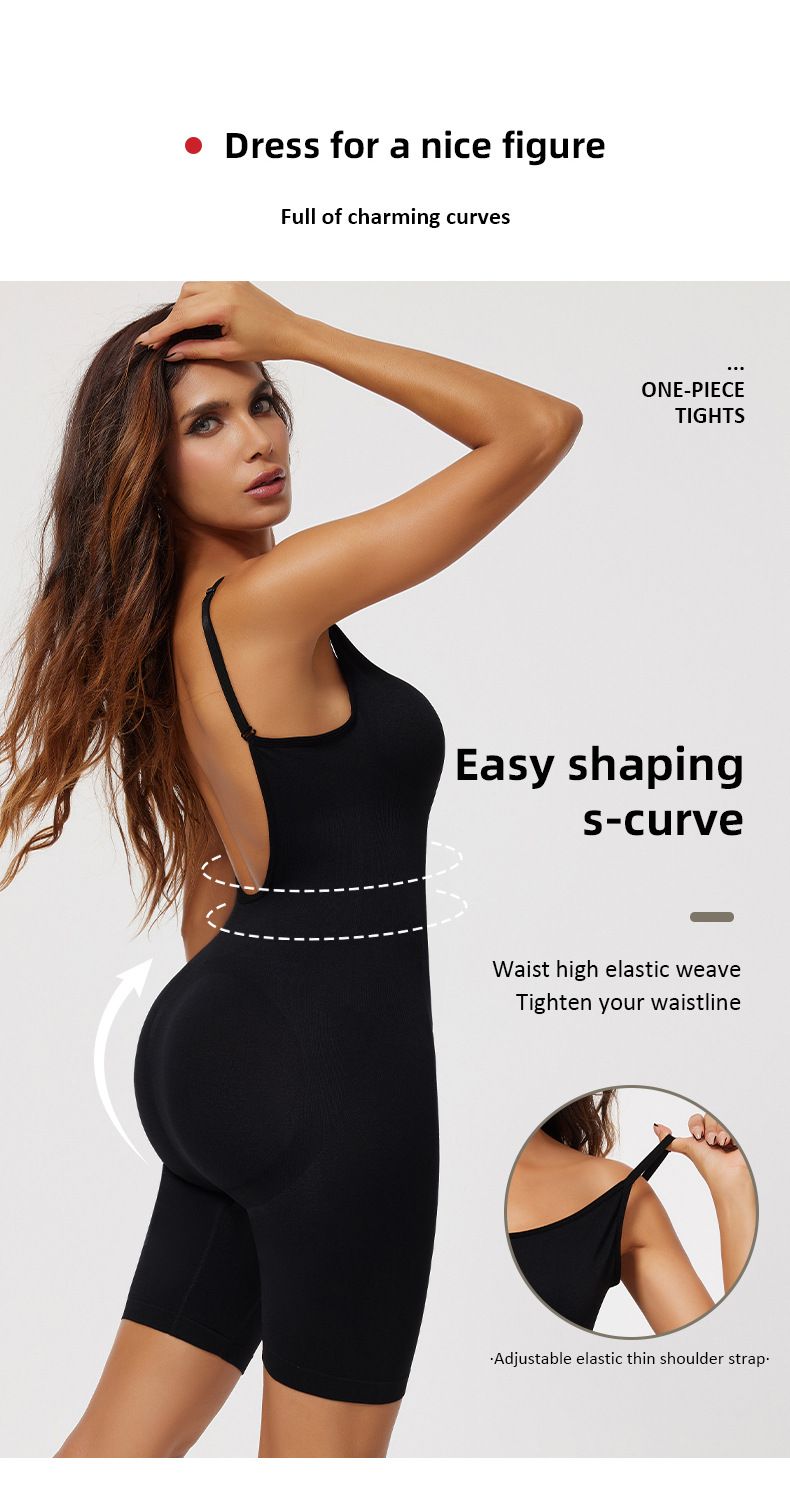 Shapewear-Bodysuit in Übergröße, postpartale Hüftstraffung, nahtlose Shapewear, Damenkorsett, Ganzkörper-Sling, Bauchstraffung, Bodysuit_voghion.com