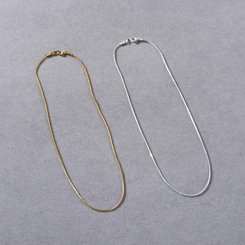 Women's Jewelry Delicate Snake Chain Necklace With Subtle Shine - Minimalist Geometric Design For Everyday Elegance Gold & Silver Options_voghion.com