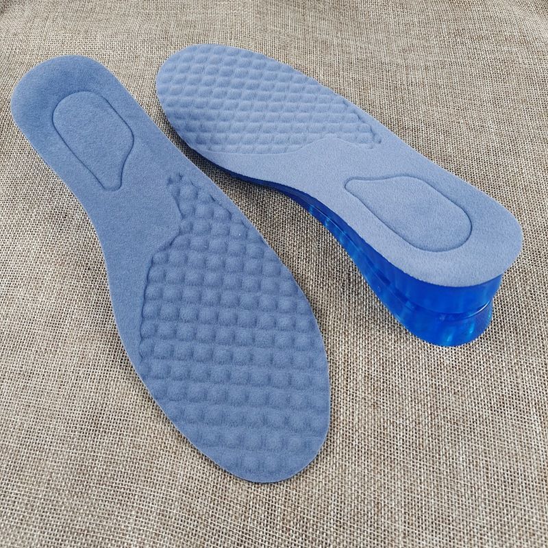 Two Layer Double Layer Silicone Inner Height Enhancing Insole Full Pad Full Palm Flannel Women's Honeycomb Height Enhancing Pad Adjustable Height_voghion.com
