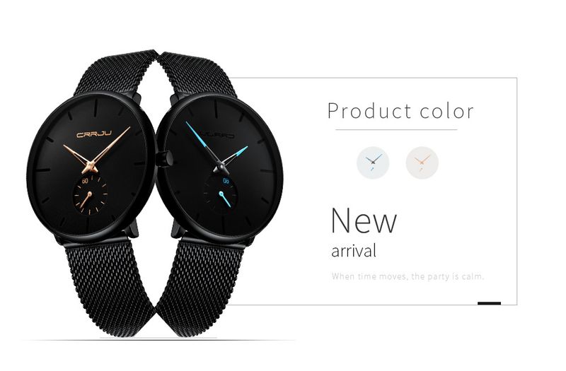 Wasserdichte Herren-Quarzuhr mit Edelstahl-Mesh-Armband, minimalistischem runden Zifferblatt, lässiger Modeuhr für den Alltag_voghion.com