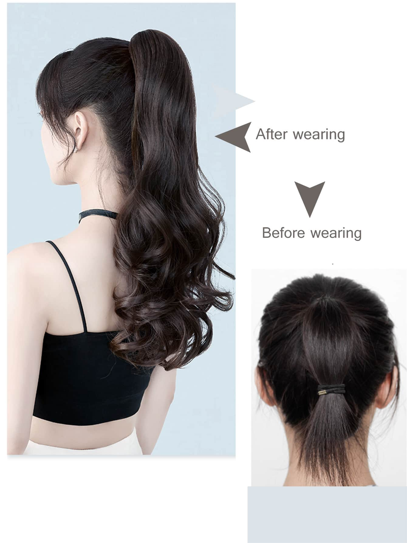 Wigs Claw Clip Curly Ponytail Synthetic Hair Extensions_voghion.com
