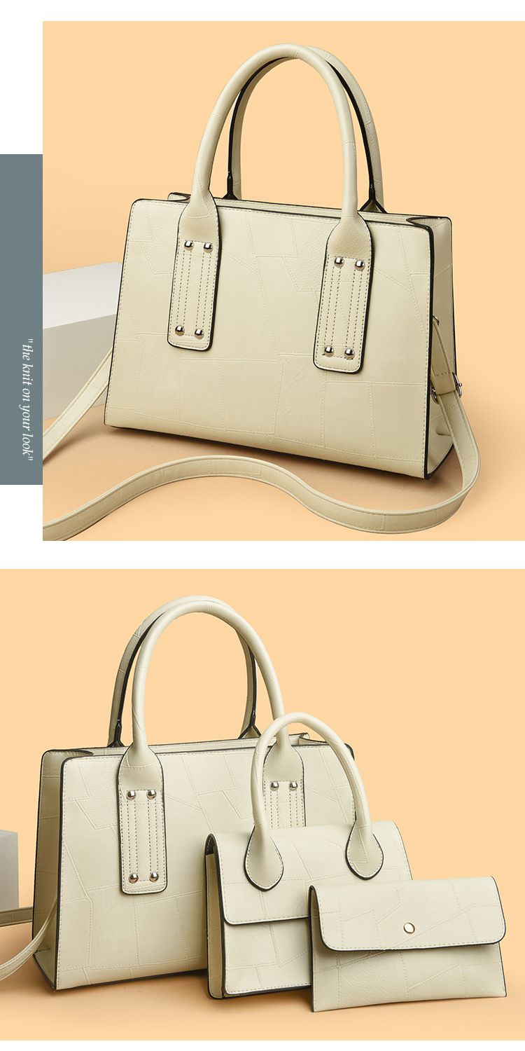 Damentaschen Retro Große Kapazität Tasche Weiblich Neue Mutter Und Kind Mehrteiliges Set Damen Spleißen Schulter Handtasche_voghion.com