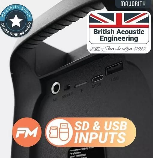 MAJORITY P100 Tragbarer Bluetooth-Lautsprecher - Schwarz_voghion.com