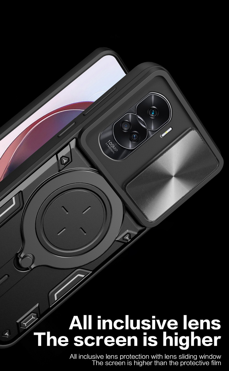 Custodia protettiva per fotocamera con anello in metallo per Honor 90 Lite X8A X7A X8 X6 X7 Honor 50 SE Armor Custodia protettiva per auto rotante ibrida_voghion.com