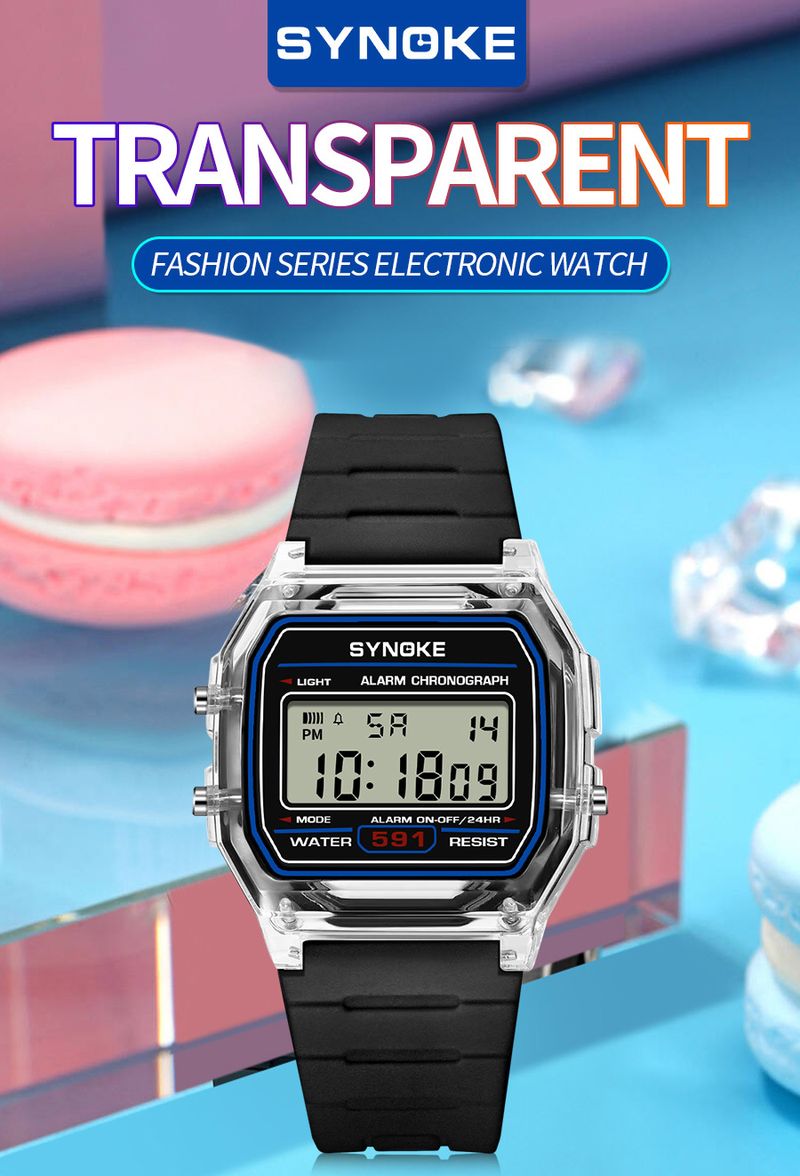 Retro Digital Sports Watch For Men And Women - Lightweight Square Design, 30M Waterproof, PU Strap, Multiple Color Options Small Square Spot_voghion.com
