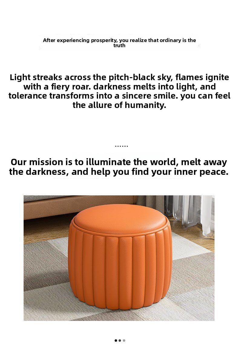 Home Low Internet Celebrity Pumpkin Small Living Room Sofa Coffee Table Round Simple Ottoman Shoe Changing Stool_voghion.com
