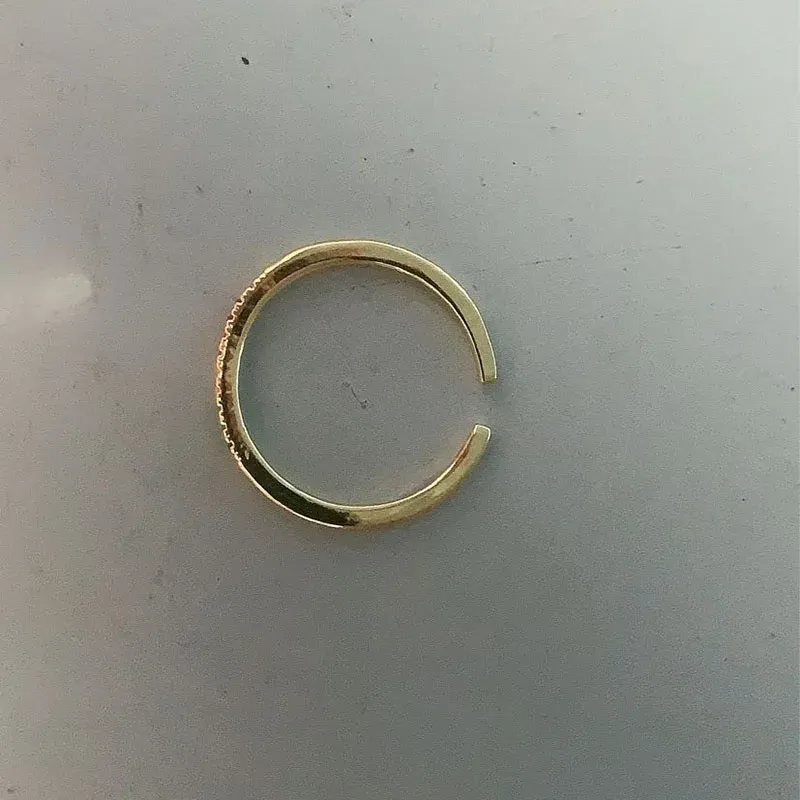 Anello aperto regolabile in metallo vintage con stella arcobaleno e zircone cubico, per donna, colore oro, anelli impilabili, regalo di gioielli_voghion.com