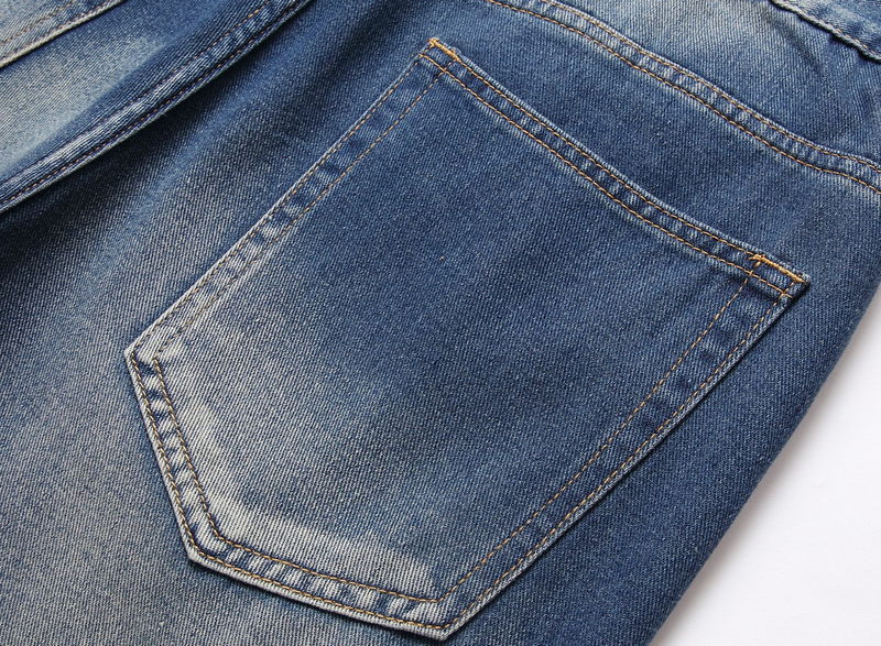 Pantaloncini in denim a cinque quarti da uomo, pantaloni dritti a vita media, alla moda_voghion.com