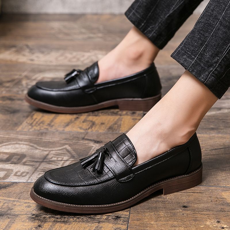 Scarpe da uomo in pelle casual e alla moda britannica, di qualità imbattibile, per la primavera e l'autunno 2025_voghion.com