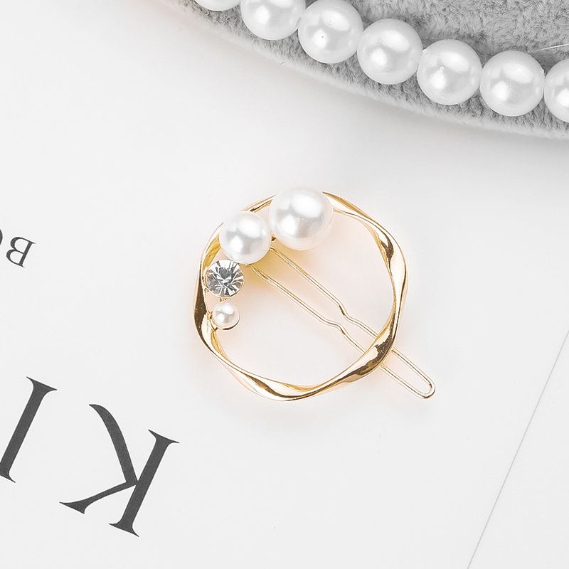 Hårsmykker Fabrik Direkte Salg Perle Hårnål Hårtilbehør Minimalistisk Geometrisk Rund Trekant Hårnål Kærlighed Sideklemme_voghion.com