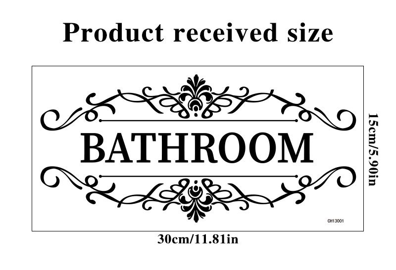 Chuanhao Sign Door Window Bathroom Decoration Self-Adhesive PVC Wall Washroom Beautification Stickers_voghion.com