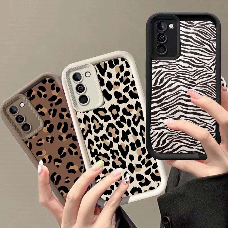 Retro Trendy Black Leopard Print Case For Samsung Galaxy S25 S24 S22 S23 Plus Ultra 5G S21 S20 S24 FE S25Ultra Shockproof Cover_voghion.com