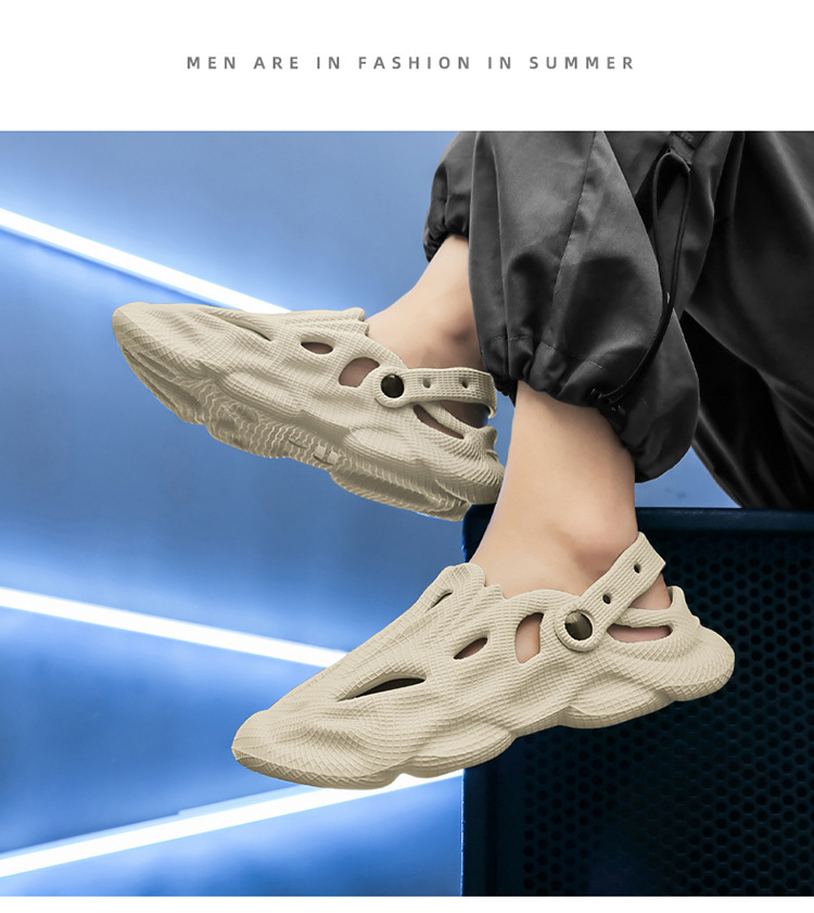 Sommer-Clogs für Herren – weich gepolsterte, wasserdichte Sandalen für Strand und Spaziergänge im Freien_voghion.com
