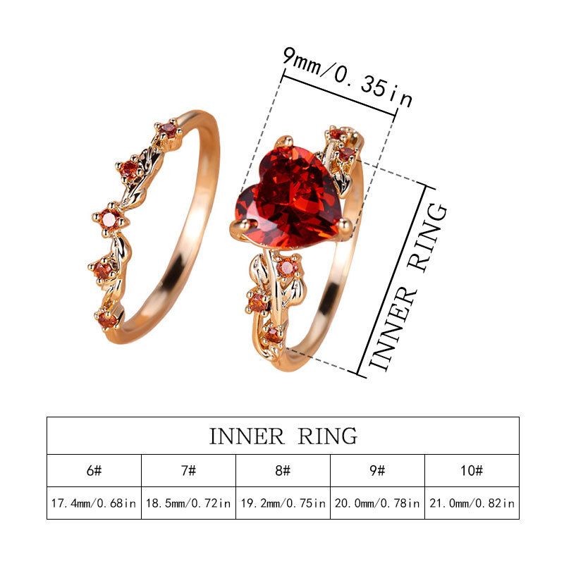 Anello rosso con intarsio in zircone, alla moda e semplice,_voghion.com