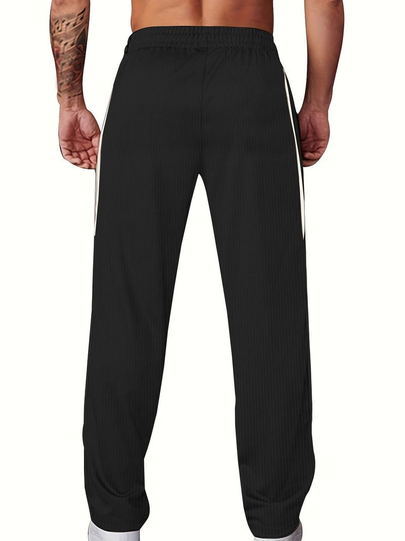 Men's Casual Corduroy Pants With Belt, Straight Leg Trousers, Multi-pocket Design, Comfortable Stretch Fabric, Multiple Colors & Sizes_voghion.com