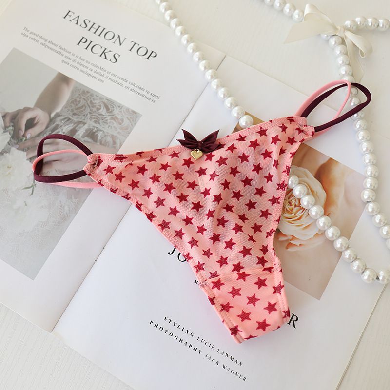 123 123 123 428 Perizoma a rete sexy trasparente fragola ciliegia intimo carino da donna vita bassa ragazza_voghion.com