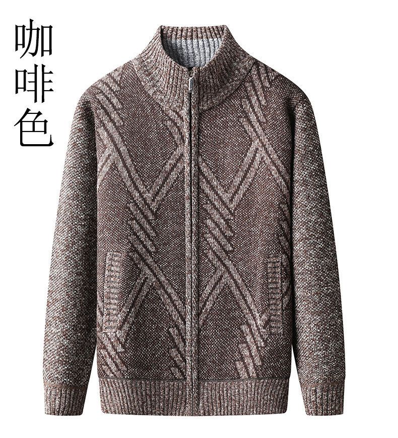 Lässiger Samtpullovermantel mit Stehkragen für Herren – Verdickte Winterjacke für Herbst und Winter, weich und warm, stilvolle Oberbekleidung_voghion.com
