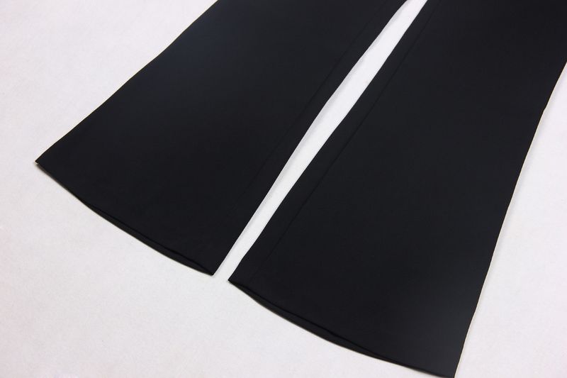 Women's clothing Spring and Autumn Black Wide-leg Pants Temperament Commuter High-waist Flared Pants Drape Long Casual Pants Cross-border Spot_voghion.com