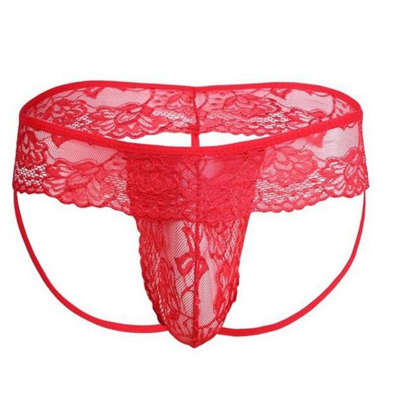 Men's Lace Sexy Underwear Nightclub Stage Performance_voghion.com