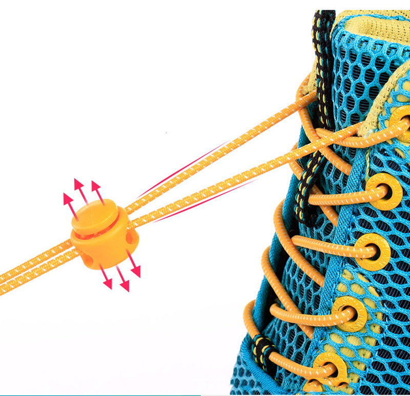 1 paio di lacci elastici sportivi senza cravatta per bambini adulti lacci pigri con chiusura accessori per scarpe lacci elastici a pois_voghion.com