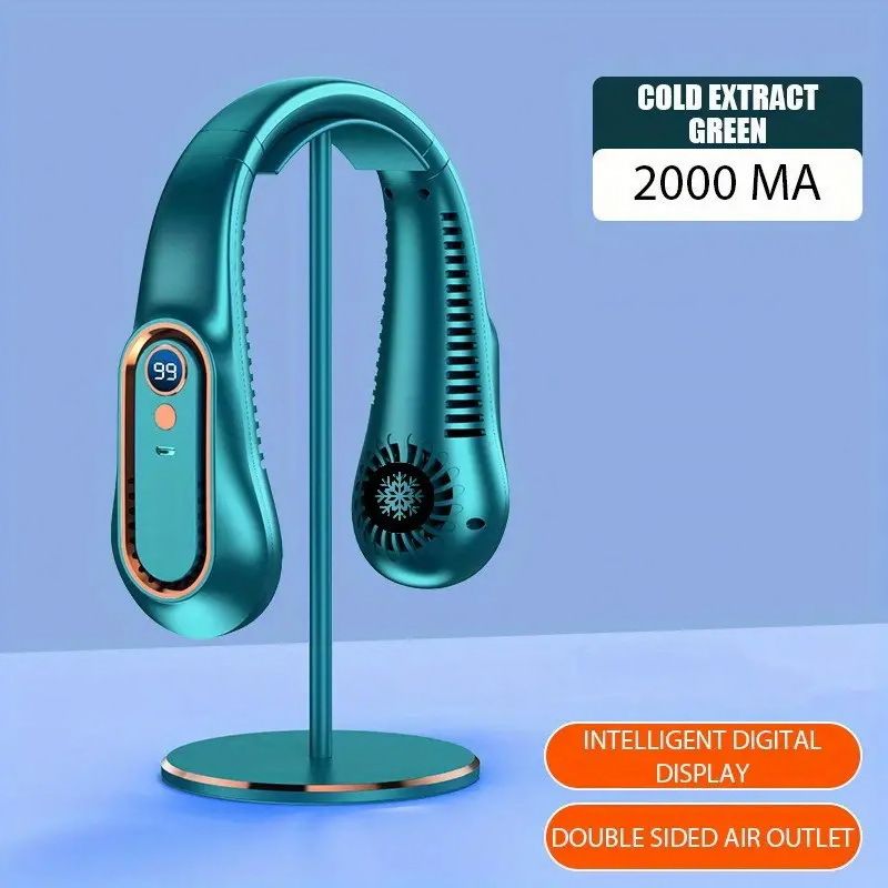 Lazy Neck Hanging Small Students, Portable Outdoor Bladeless Rechargeable Fan For Class_voghion.com