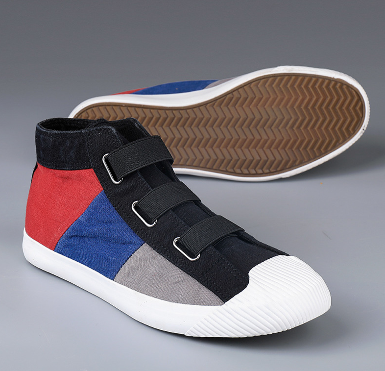 Spring New Breathable Casual Fashionable and Comfortable Classic Versatile Men's Trendy High Top Canvas Shoes_voghion.com