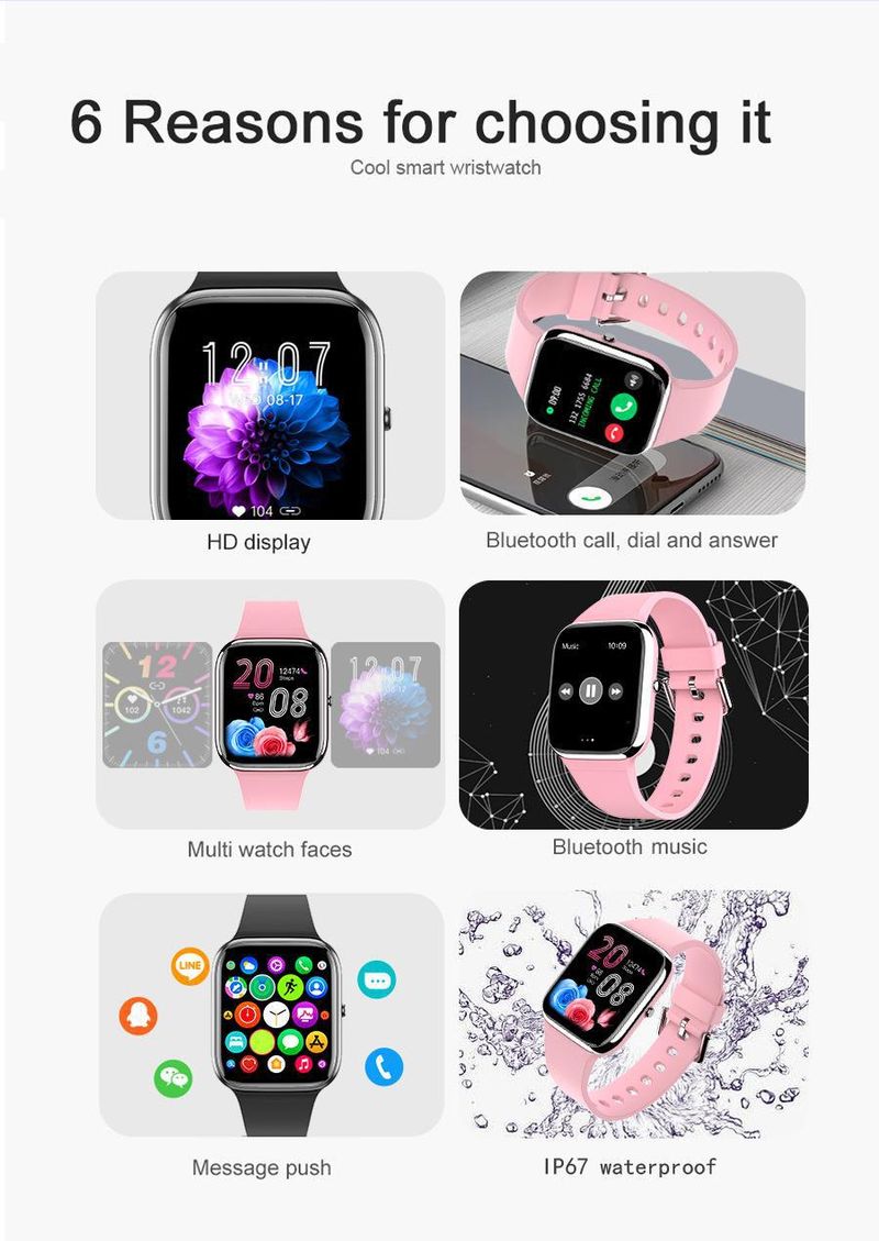 2023 Y9PRO intelligens pulzusmérő, vérnyomásmérő, vércukorszint-mérő Bluetooth hívás sportóra információs gombnyomással_voghion.com