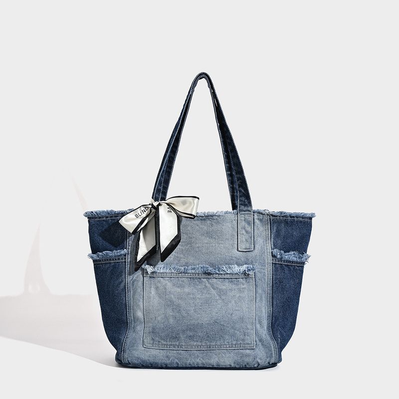 Borsa a tracolla casual da ascella, grande capacità, in denim, nuova primavera ed estate 2025, borsa per computer, nuova marea_voghion.com