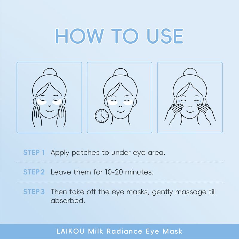 Máscara labial e para os olhos Laikou, 8 conjuntos de 5 peças, máscara hidratante para os lábios e para os olhos_voghion.com