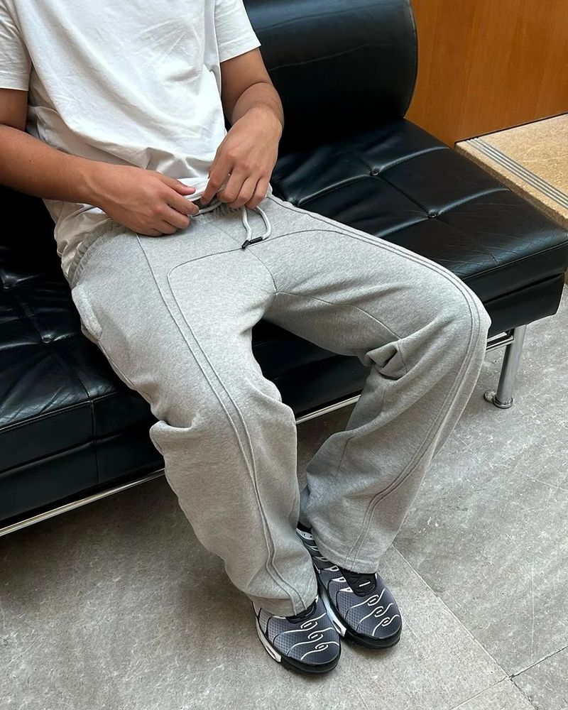 Y2K Streetwear Elastic Drawstring Jogger Pants For Men & Women - High-Waisted Loose Fit Hip-Hop Casual Sweatpants With Fleece Lining_voghion.com