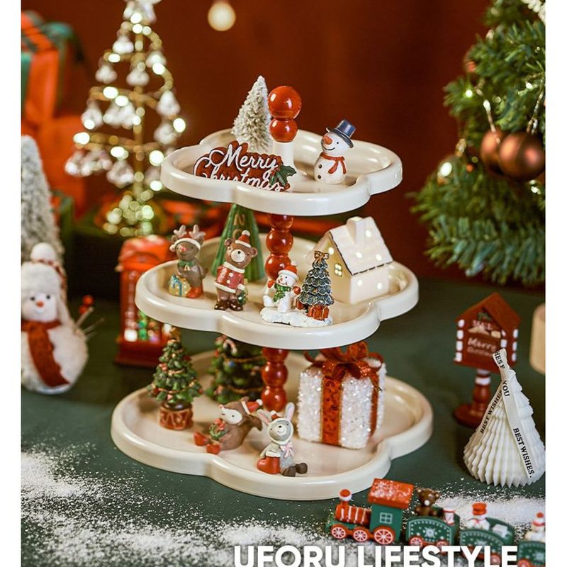 High-Value Brewing Fruit For Living Room Tea Room, Multi-Layer New Year Snack And Cake Display Plate_voghion.com