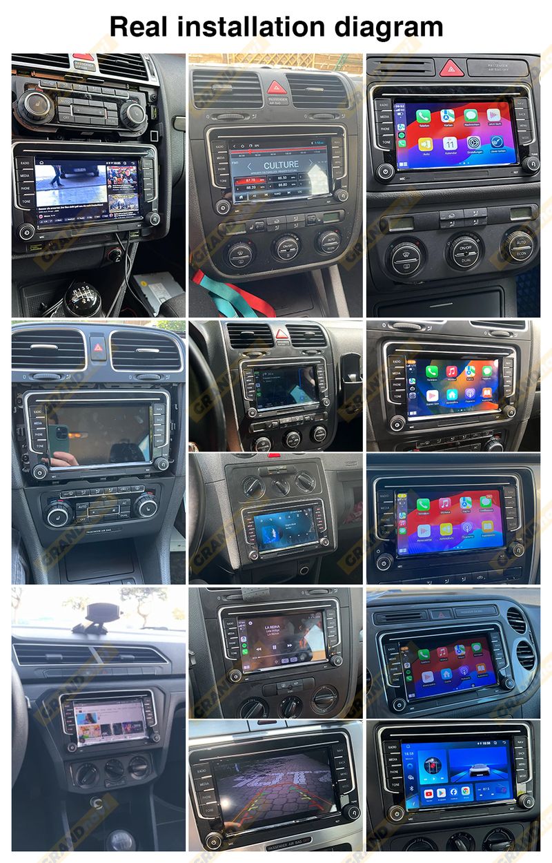 GRANDnavi Android13 Car Radio GPS For VW Skoda Octavia Golf 5 6 Touran Passat B6 Polo Jetta 2Din Multimedia Player_voghion.com