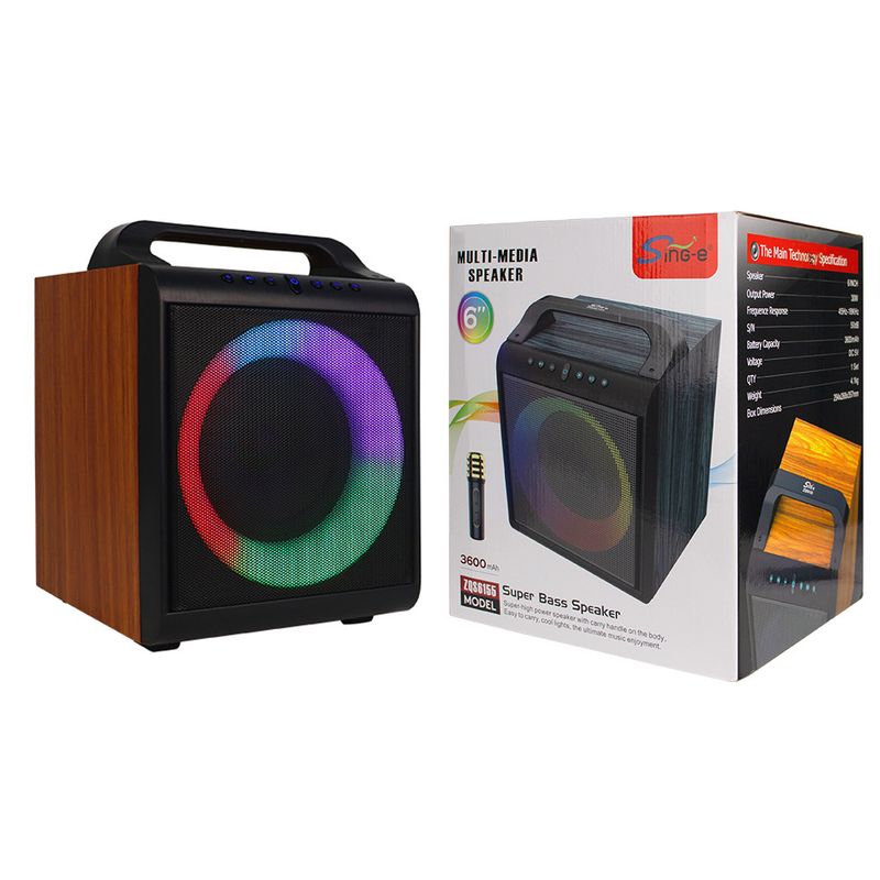 ZQS6155 Nagy teljesítményű Square Dance kültéri audio 6,5 hüvelykes összekötő rúddal ellátott mobil Bluetooth lítium akkumulátoros hangszóró_voghion.com