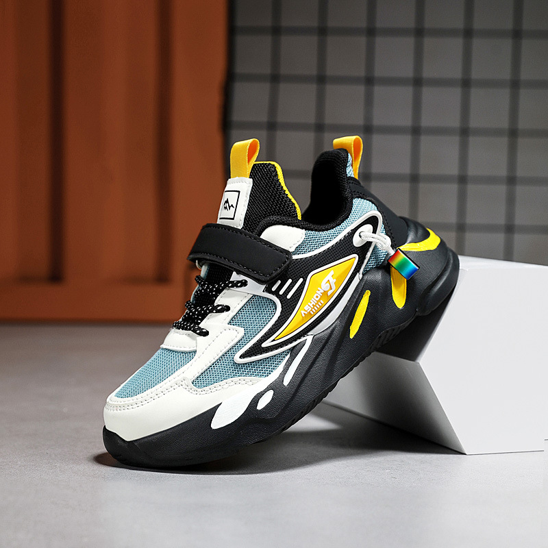 1879 Modello Autunno Inverno Bambini Grandi Sneakers in Pelle per Bambini Primavera Mesh Traspirante Scarpe da Corsa per Ragazzi_voghion.com