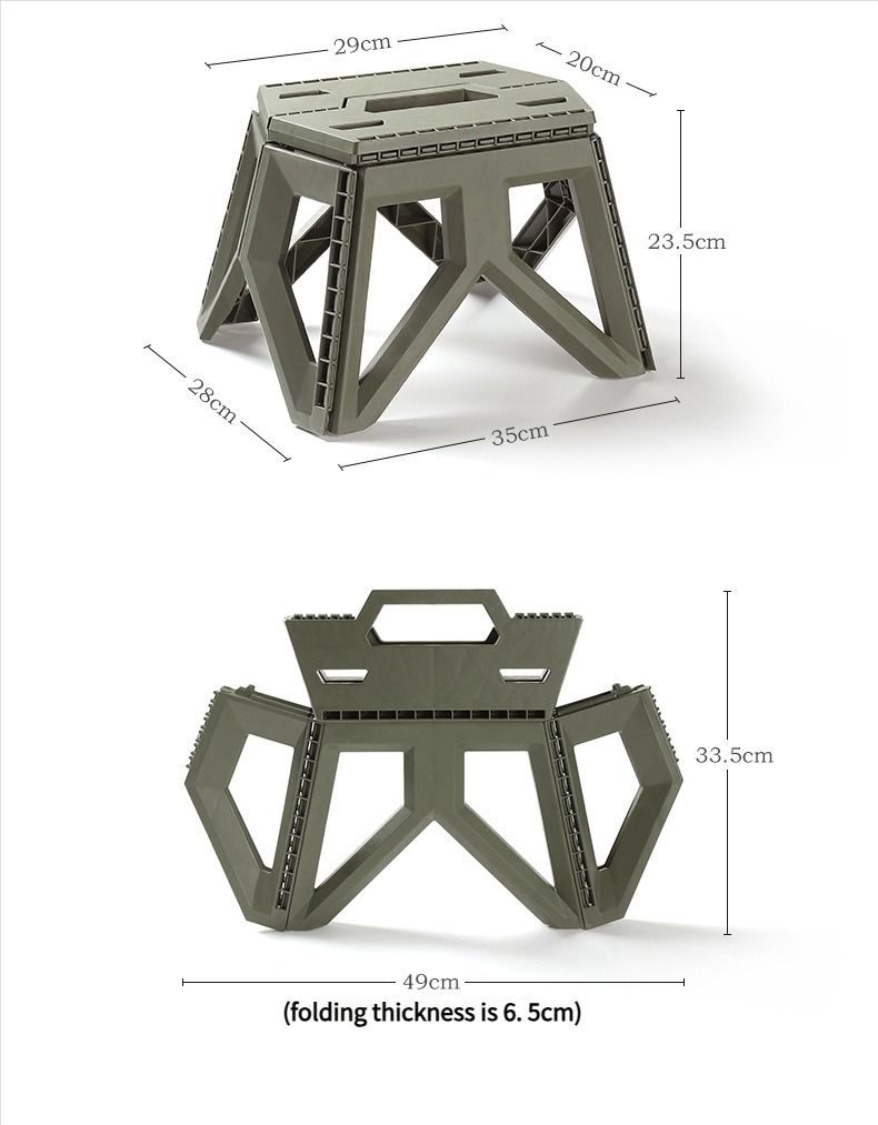 Outdoor Portable Folding Stool Mazar Square Stool Camping Portable Plastic Stool Small Stool Shoe Change Stool Children's Fishing Stool_voghion.com