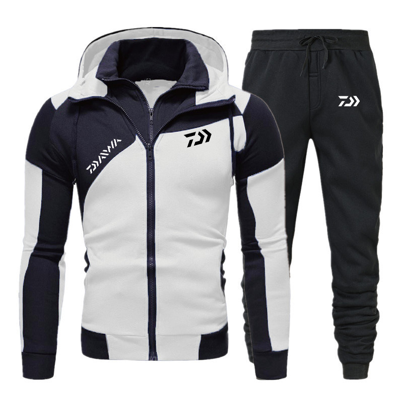Σετ ανδρικό πουλόβερ 2 τεμαχίων Sports Casual Σετ με διπλό φερμουάρ_voghion.com