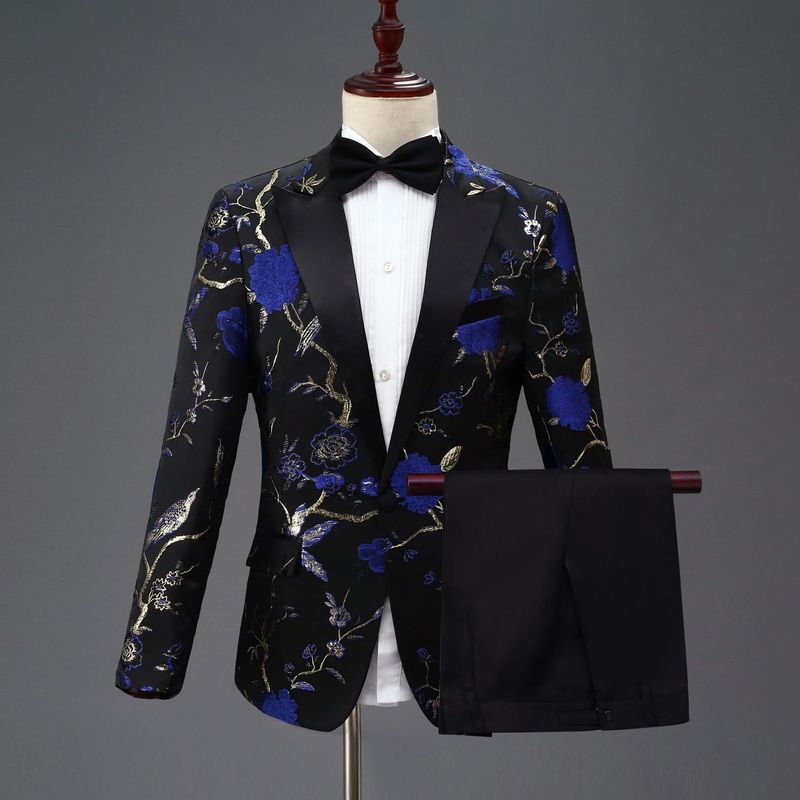 CT 2025 New Men's Suit Set Singer Host Formal Wear Adult Choir Costume Performance Outfit Men_voghion.com