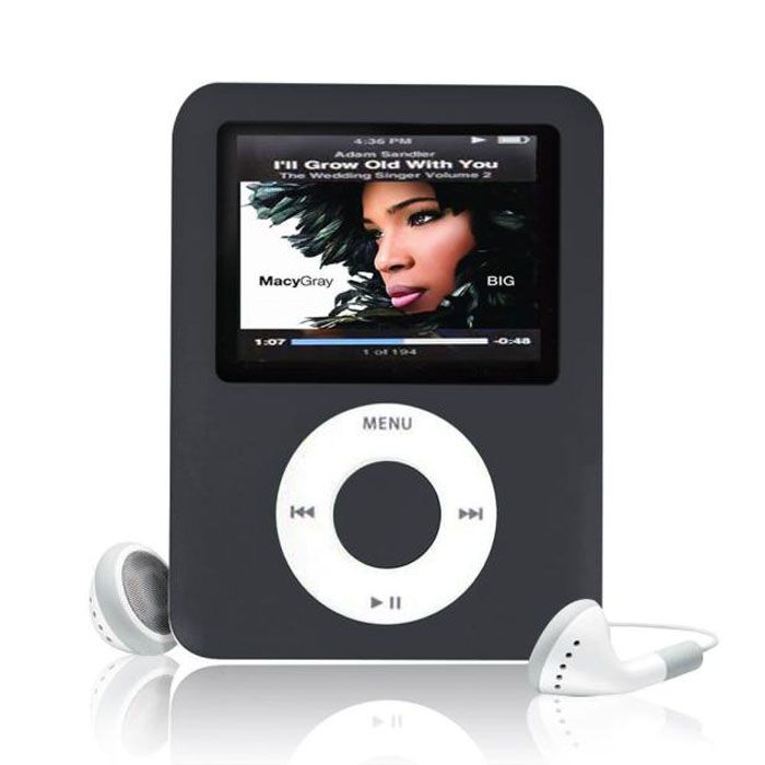 MP4 de alta qualidade com fones de ouvido, tela LCD de 1,8 polegadas, mídia, videogame, filmes, rádio FM, reprodutor de música MP4 de 3ª geração_voghion.com